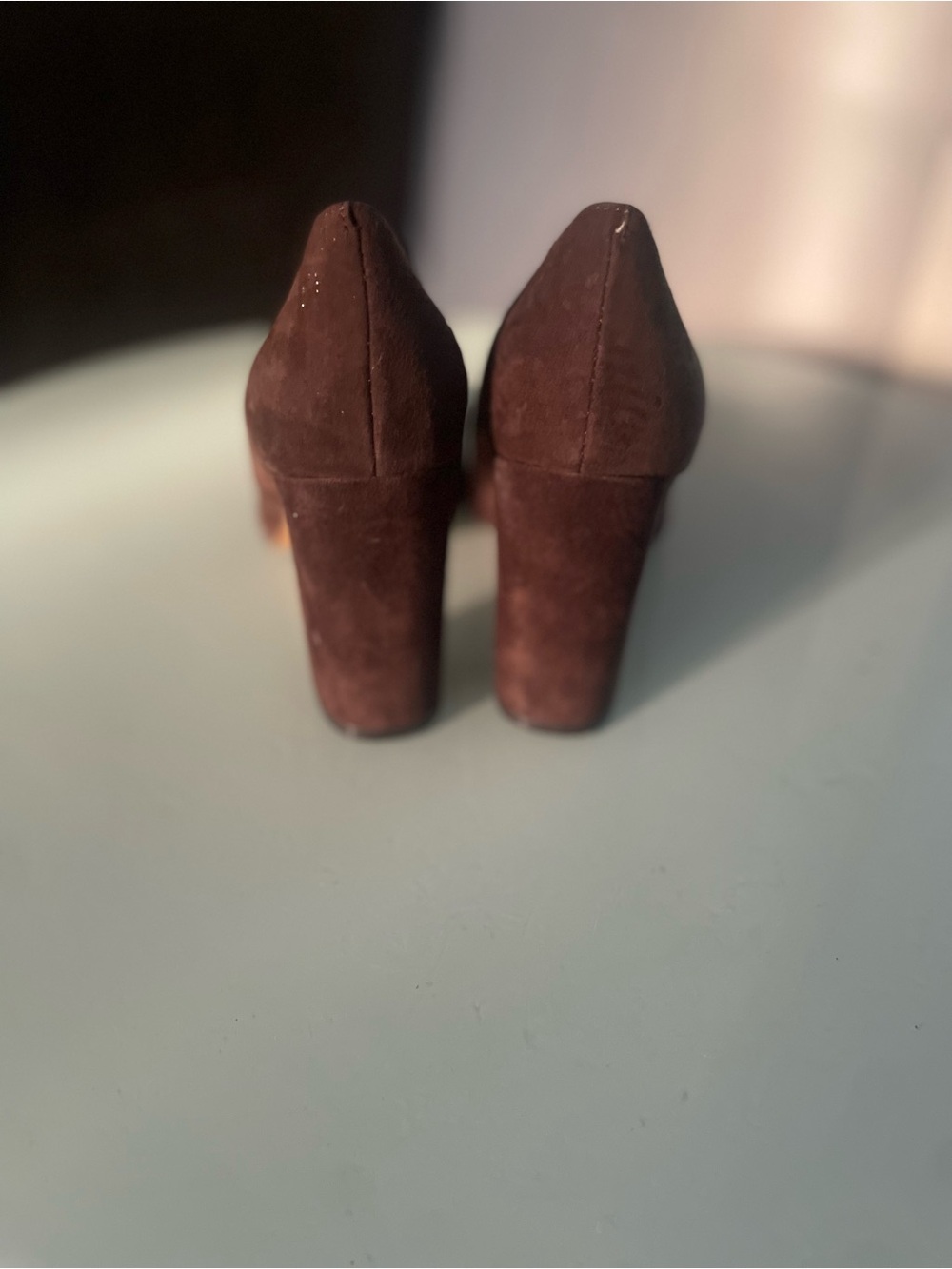Vince Camuto Pointed Toe Suede Pumps in Brown - Picture 2 of 4